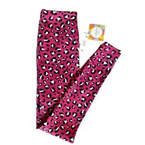 Cabana by Crown & Ivy Leggings Size XS Pink Cheetah NWT